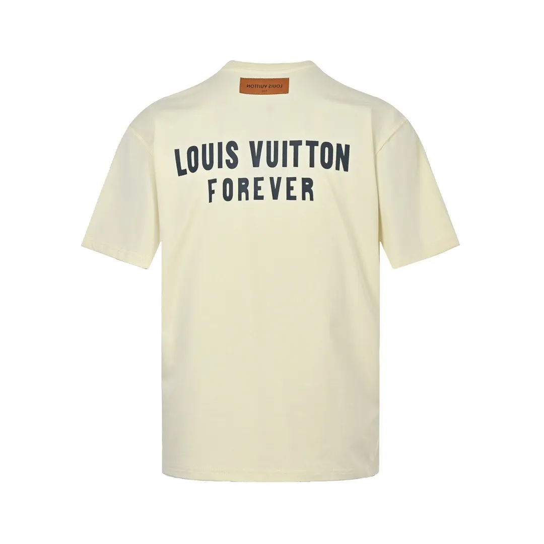 Louis Vuitton/Louis Vuitton 22ss fake pocket letter printed short sleeves